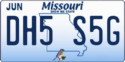 MO license plate DH5S5G