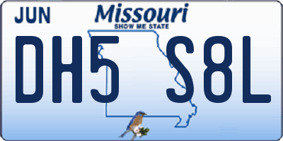 MO license plate DH5S8L