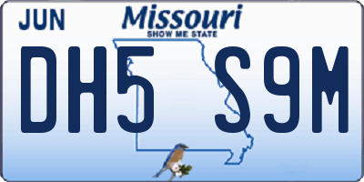 MO license plate DH5S9M