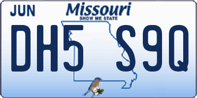 MO license plate DH5S9Q