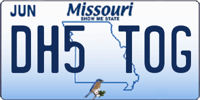 MO license plate DH5T0G