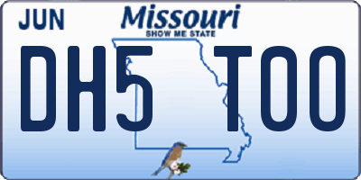 MO license plate DH5T0O