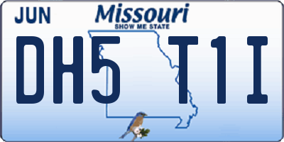 MO license plate DH5T1I