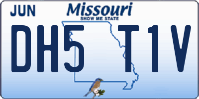 MO license plate DH5T1V
