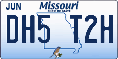 MO license plate DH5T2H