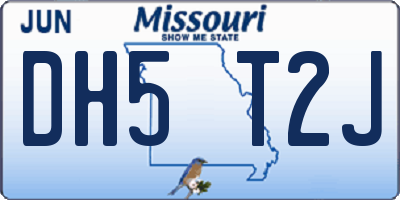 MO license plate DH5T2J