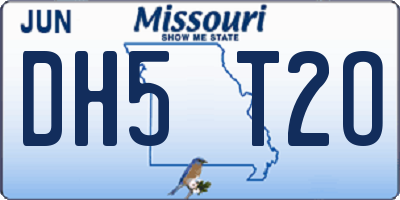 MO license plate DH5T2O