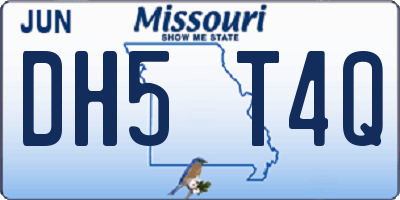 MO license plate DH5T4Q