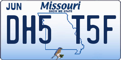 MO license plate DH5T5F