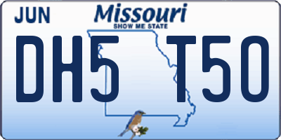 MO license plate DH5T5O