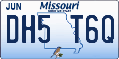 MO license plate DH5T6Q
