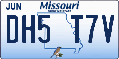 MO license plate DH5T7V