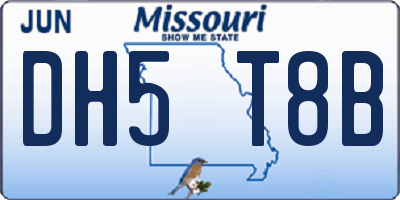 MO license plate DH5T8B