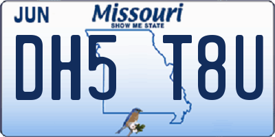 MO license plate DH5T8U