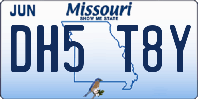 MO license plate DH5T8Y