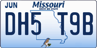 MO license plate DH5T9B