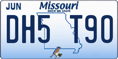 MO license plate DH5T9O