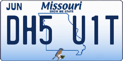 MO license plate DH5U1T