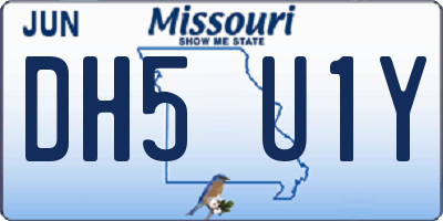 MO license plate DH5U1Y