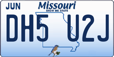 MO license plate DH5U2J