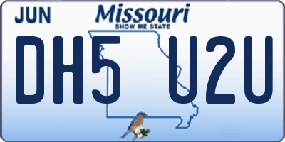 MO license plate DH5U2U