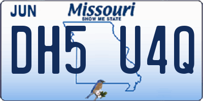 MO license plate DH5U4Q