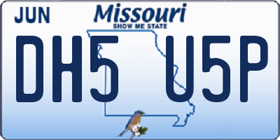 MO license plate DH5U5P