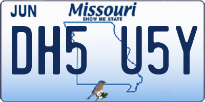 MO license plate DH5U5Y