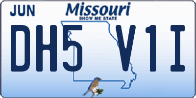 MO license plate DH5V1I