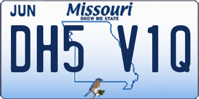 MO license plate DH5V1Q