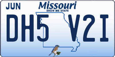 MO license plate DH5V2I