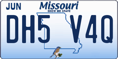 MO license plate DH5V4Q