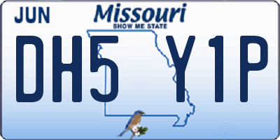 MO license plate DH5Y1P
