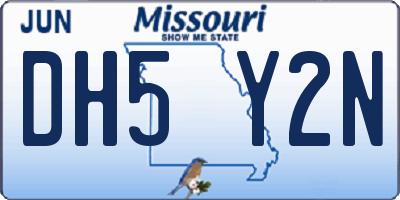 MO license plate DH5Y2N