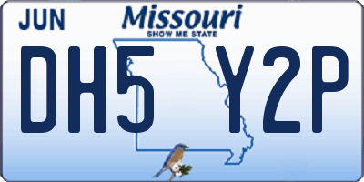 MO license plate DH5Y2P