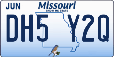 MO license plate DH5Y2Q
