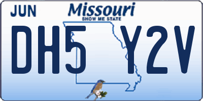 MO license plate DH5Y2V