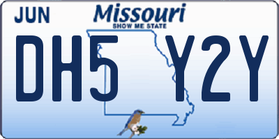 MO license plate DH5Y2Y