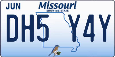MO license plate DH5Y4Y