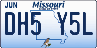 MO license plate DH5Y5L