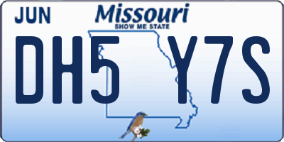 MO license plate DH5Y7S