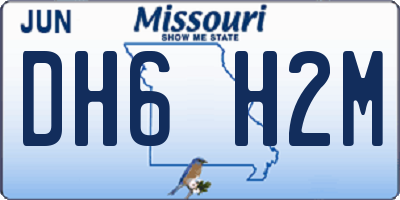 MO license plate DH6H2M