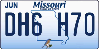 MO license plate DH6H7O