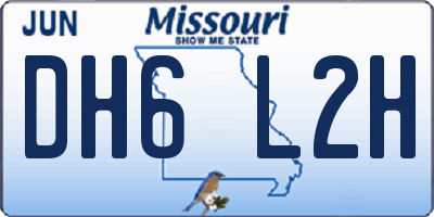 MO license plate DH6L2H