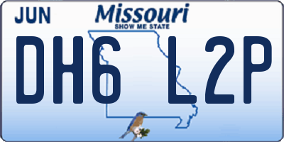MO license plate DH6L2P