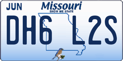 MO license plate DH6L2S