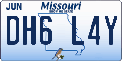MO license plate DH6L4Y