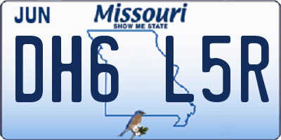 MO license plate DH6L5R