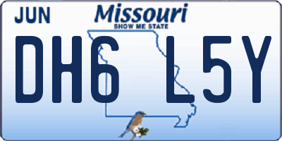 MO license plate DH6L5Y