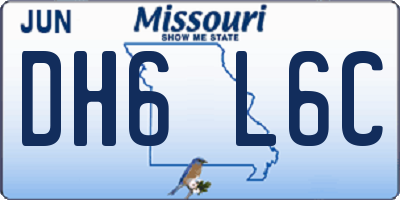 MO license plate DH6L6C